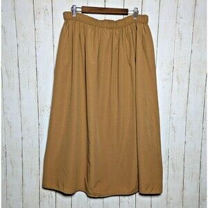 REFKA Brown Maxi Skirt Size 16 Neutral Modest Minimalist Earthy Peasant